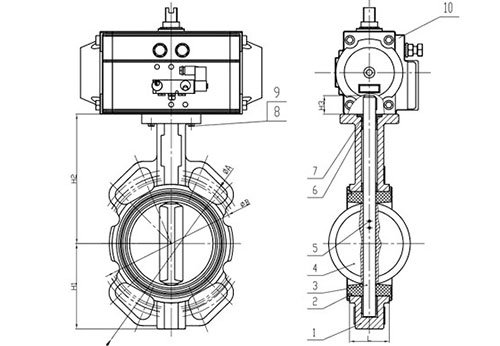 氣動蝶閥尺寸